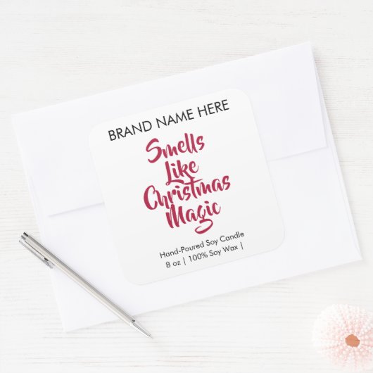 Smells Like Christmas Magic | Modern Candle Labels (Envelop)