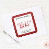 Smells Like Love Valentine Glitter Candle Label  (Envelop)