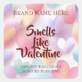 Smells Like Valentine Candle Label Love Theme (Voorkant)