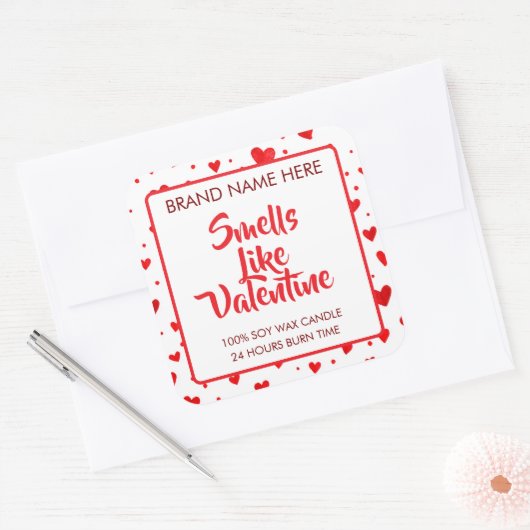 Smells Like Valentine Custom Candle Labels  (Envelop)