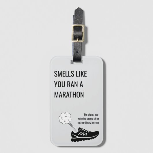 Smells like you ran a marathon bagagelabel (Voorkant (verticaal))
