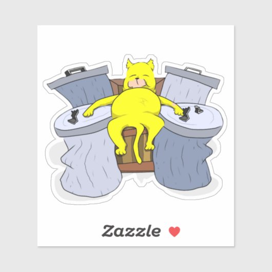 Smelly Cat King Sticker (Vel)