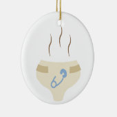 Smelly Diaper Keramisch Ornament (Rechts)