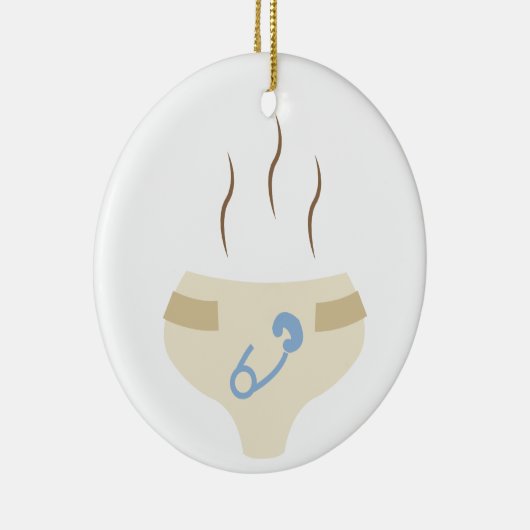 Smelly Diaper Keramisch Ornament (Rechts)