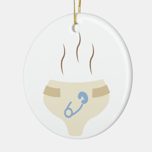 Smelly Diaper Keramisch Ornament (Links)