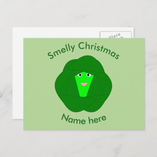 Smelly Kerstmis, aangepast Briefkaart Sprout (Voorkant / Achterkant)