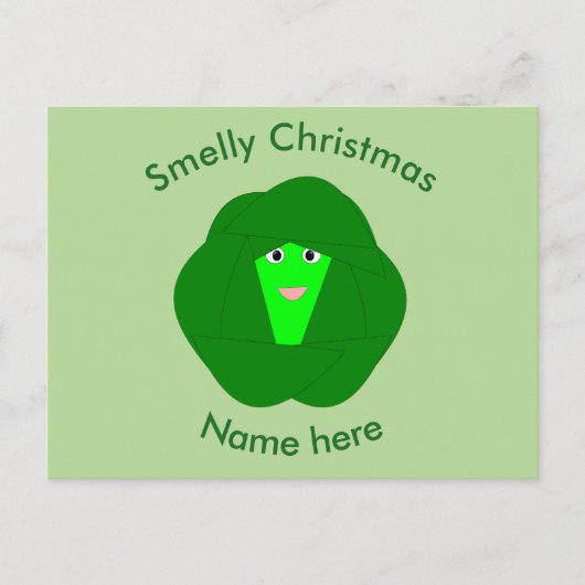 Smelly Kerstmis, aangepast Briefkaart Sprout (Voorkant)