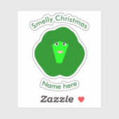 Smelly Kerstmis Brussel Sprout Aangepast Sticker (Vel)