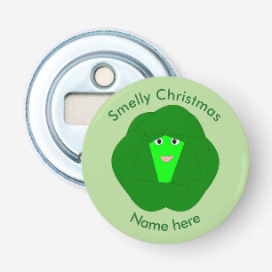 Smelly Kerstmis Brussel Sprout Bottle Open Button Flesopener