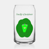 Smelly Kerstmis Brussel Sprout Funny Custom Blikvorm Glas (Voorkant)