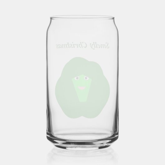 Smelly Kerstmis Brussel Sprout Funny Custom Blikvorm Glas (Achterkant)