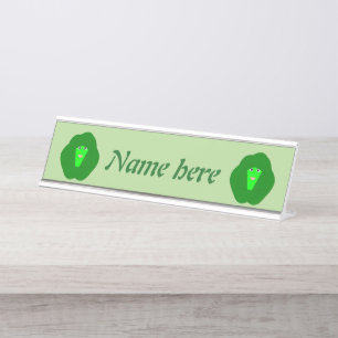 Smelly Kerstmis Brussel Sprout Gepersonaliseerd Bureau Naambordje