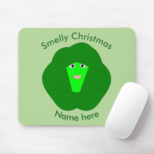 Smelly Kerstmis Brussel Sprout Mousepad Muismat (Met muis)