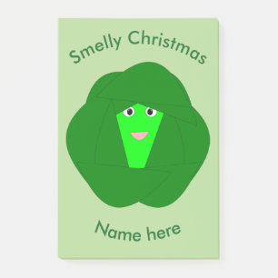 Smelly Kerstmis Brussel Sprout Post schrijft Pad Post-it® Notes