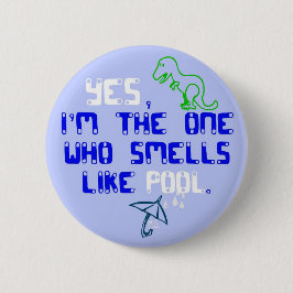 Smelt als zwembad ronde button 5,7 cm