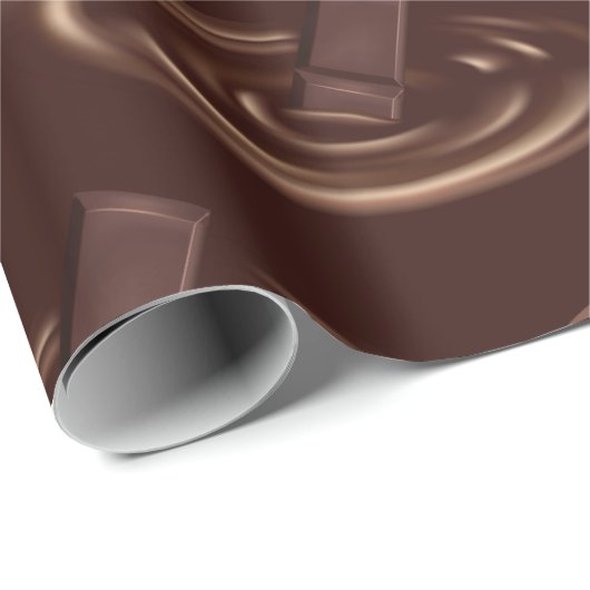 Smelt chocoladestaaf in vloeibare chocolade cadeaupapier (Rol Hoek)