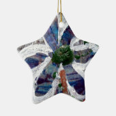 Smelt Crayon Floral Design Keramisch Ornament (Rechts)