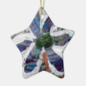 Smelt Crayon Floral Design Keramisch Ornament (Links)