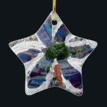 Smelt Crayon Floral Design Keramisch Ornament<br><div class="desc">Alle rechten voorbehouden © Angelandspot Fotografie door Angelandspot van een gemengde mediakunst door Angelandspot.</div>