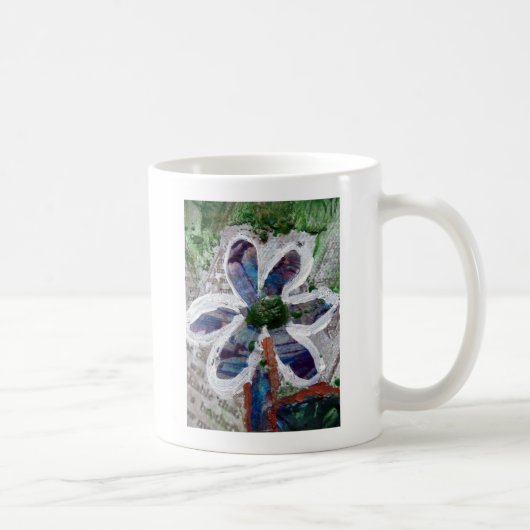 Smelt Crayon Floral Design Koffiemok (Rechts)