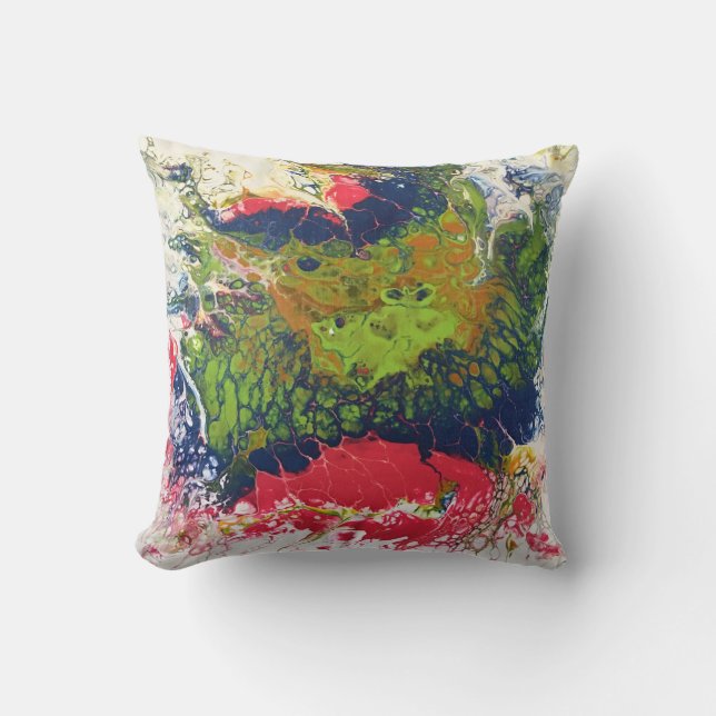 Smelt Crayon-serie - acryl gipschilderij. Kussen (Voorkant)