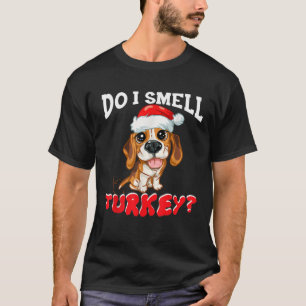 Smelt ik Turkije met kerst van de hongerige hond v T-shirt