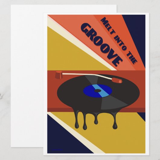 Smelt in de Groove Small Print Feestdagenkaart (Voorkant / Achterkant)