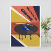 Smelt in de Groove Small Print Feestdagenkaart (Staand voorkant)