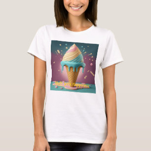 Smelt in het kunstwerk van het ijs van het geluk t-shirt