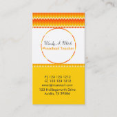 Smelt in het Midden-Geometrische Zig Zag Pattern Visitekaartje (Voorkant)