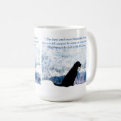 Smelt met hart - zwart lab koffiemok (Voorkant rechts)