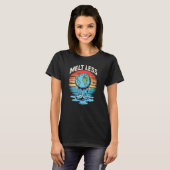 Smelt Minder Aarde - Retro Global Warming Message T-shirt (Voorkant volledig)
