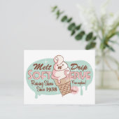 Smelt 'n' Drip Soft Serve Ice Cream Briefkaart (Staand voorkant)