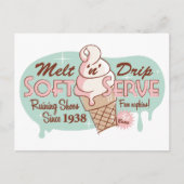 Smelt 'n' Drip Soft Serve Ice Cream Briefkaart (Voorkant)