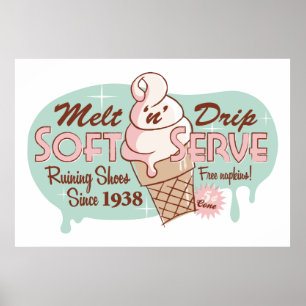 Smelt 'n' Drip Soft Serve Ice Cream Print