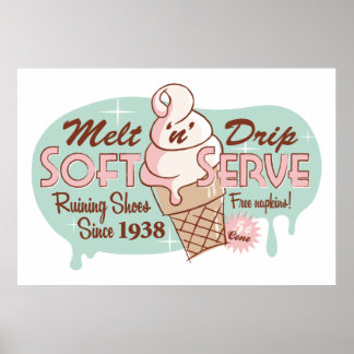 Smelt 'n' Drip Soft Serve Ice Cream Print