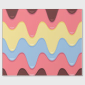 Smelt roomvormig roompatroon cadeaupapier (Vlak)