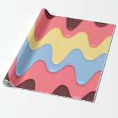 Smelt roomvormig roompatroon cadeaupapier (Uitgerold)