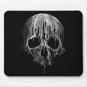 Smelt Skull Black White Art Graphic Halloween Muismat