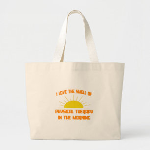 Smelt van de fysieke therapie in de ochtend grote tote bag