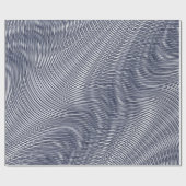 Smelt zilvereffect Moiré Stripes Trippy Abstract Cadeaupapier (Vlak)
