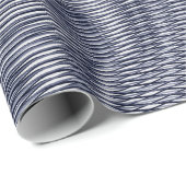 Smelt zilvereffect Moiré Stripes Trippy Abstract Cadeaupapier (Rol Hoek)