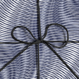 Smelt zilvereffect Moiré Stripes Trippy Abstract Cadeaupapier