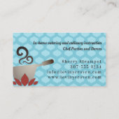 Smeltaroma's Koken van klasse personal chef-kok Visitekaartje (Achterkant)