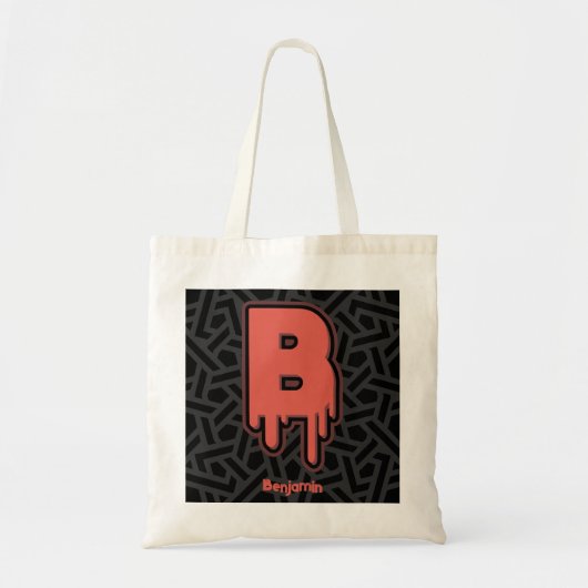 Smeltbrief B – Aangepaste naam Verjaardagscadeau Tote Bag (Voorkant)