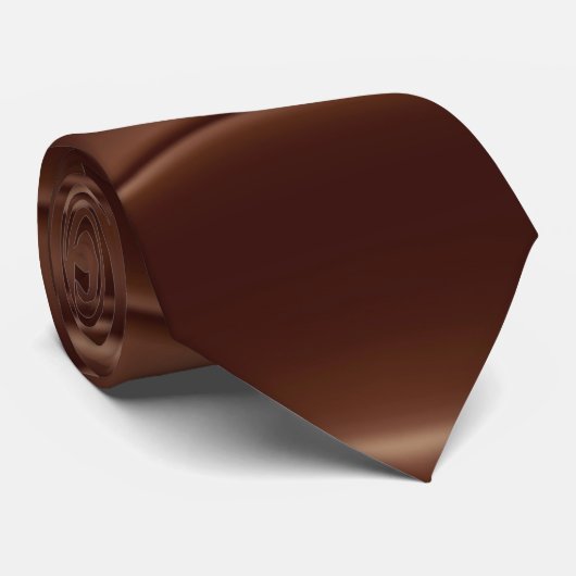 Smeltbruine chocolade stropdas (Opgerold)