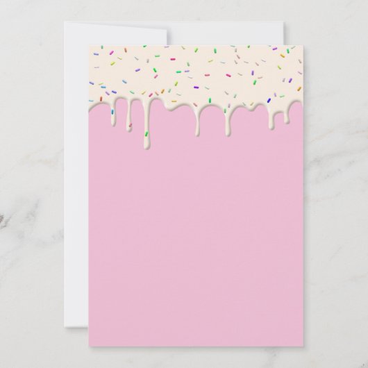 Smeltchocolade Baby shower Kaart (Achterkant)