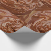 Smeltchocolade-cacaokraldessert Cadeaupapier (Hoek)