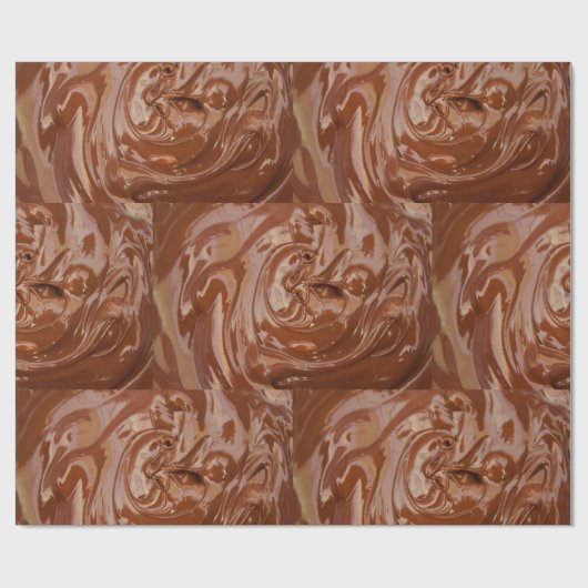 Smeltchocolade-cacaokraldessert Cadeaupapier (Vlak)