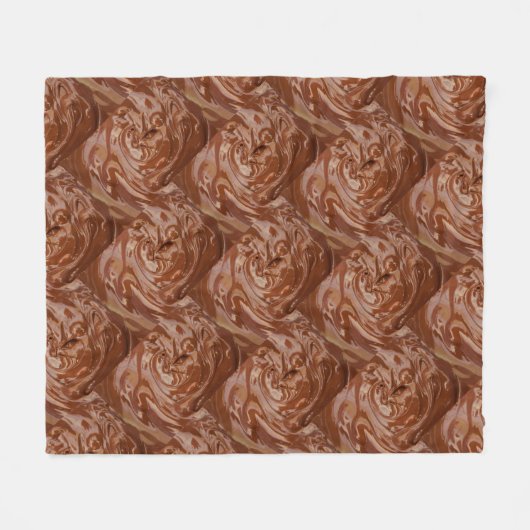 Smeltchocolade-cacaokraldessert Fleece Deken (Voorkant (Horizontaal))
